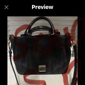 SOLD 
No Longer Available 
Dooney & Bourke Black Suede Satchel